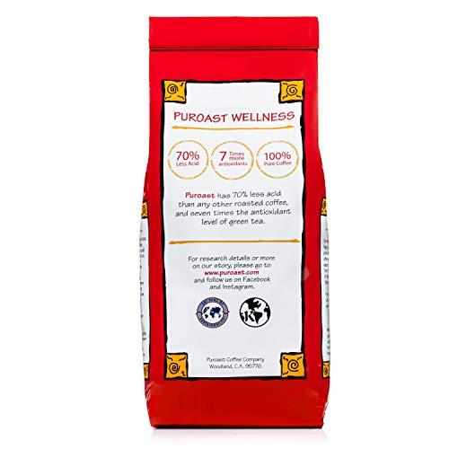 Puroast Coffee Puroast Low Acid Coffee Flavored Coffee | Bourbon Pecan Torte Ground | Medium Roast | High Antioxidants & High pH |No Bitter Aftertaste | Reduced Heartburn & GERD | Suitable for Cold Brew - 12 oz