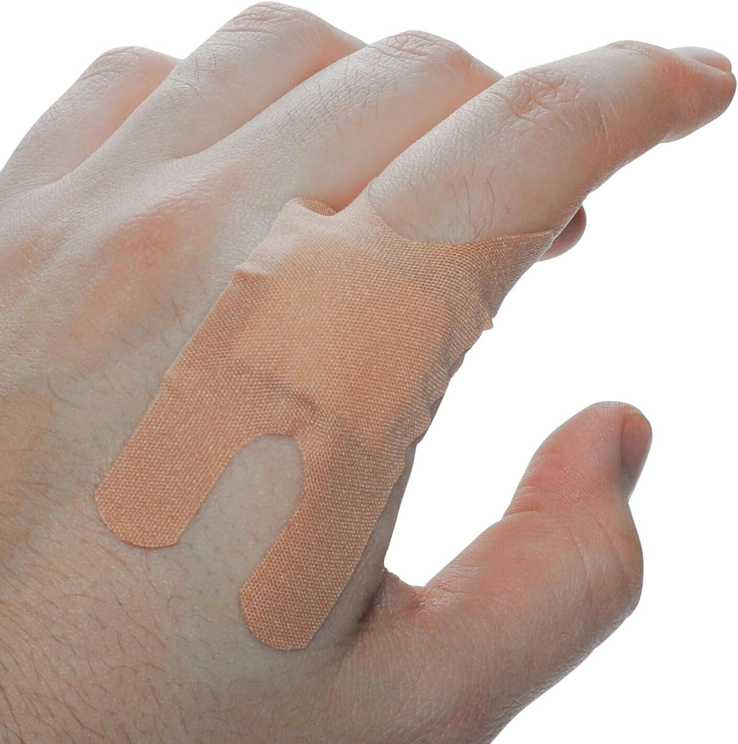 Vakly Adhesive Fabric Knuckle Bandages [Pack of 300] Sterile Heavy Woven Flexible Breathable Adhesive Bandages with Non-Stick Pad 3 x 1.5 (300)