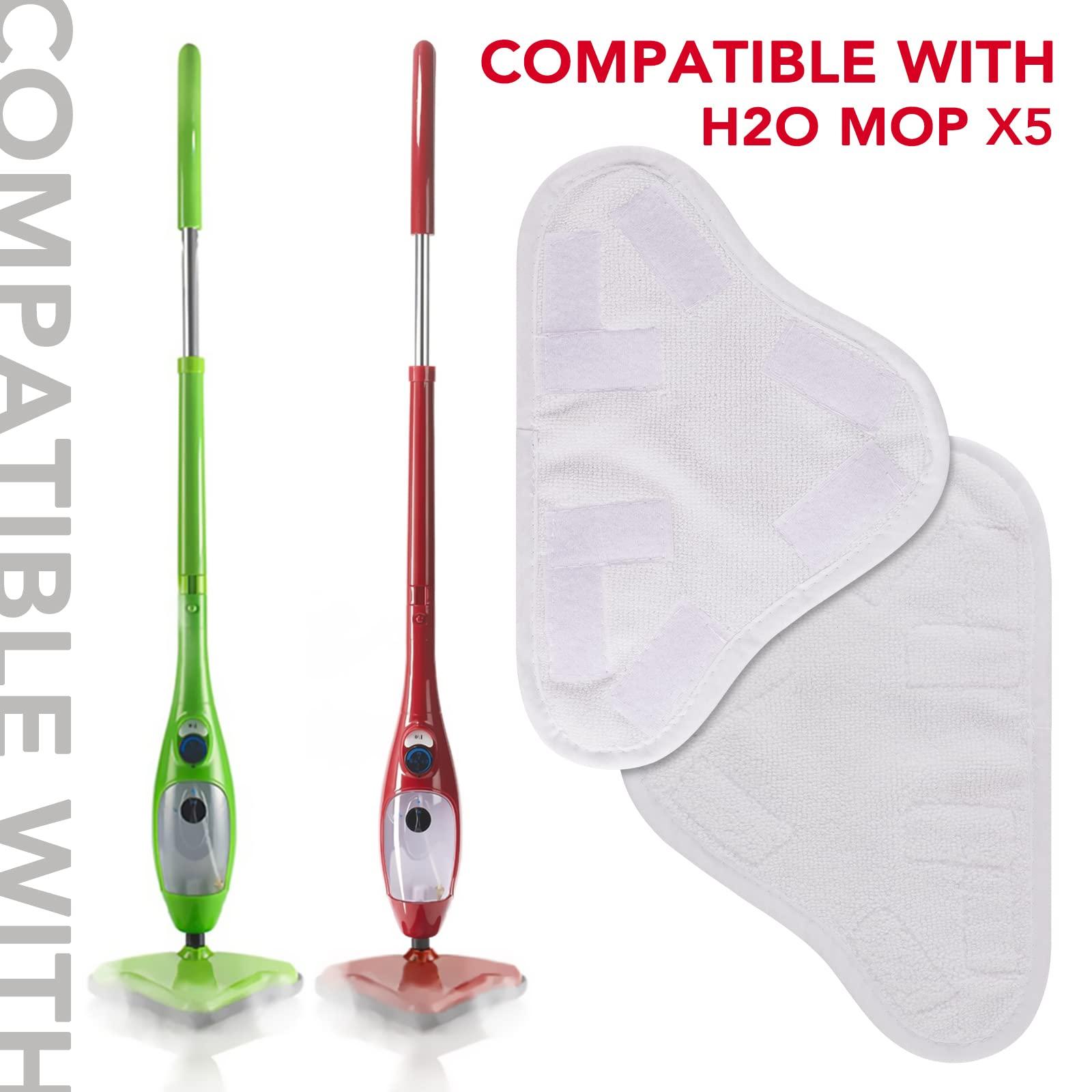 Sgizoku Microfiber Steam Mop Pad Replacement Compatible with H2O H20 Mop X5 Steam Steam Cleaners Washable & Reusable - 8 Pack