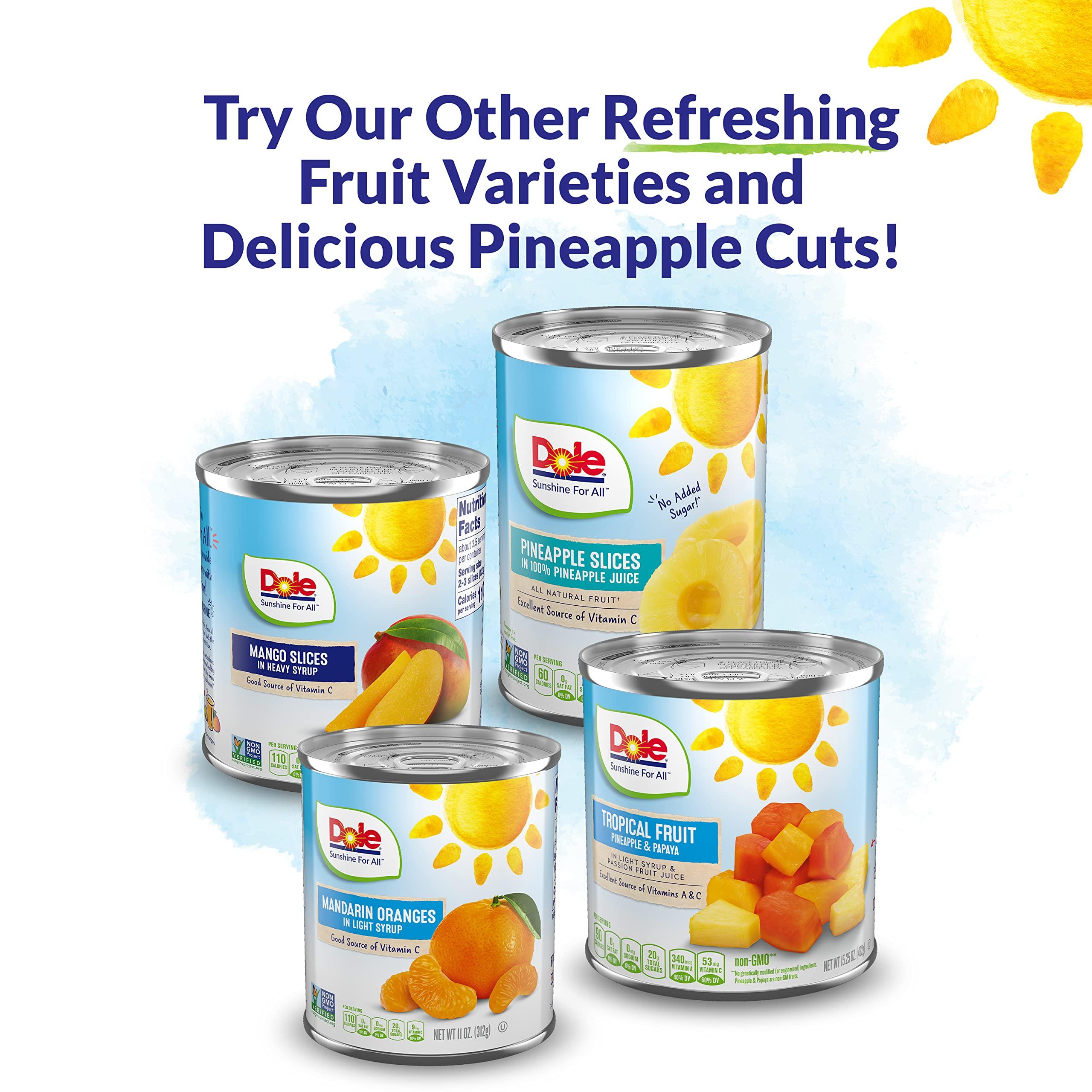 Dole Dole Canned Fruit, Crushed Pineapple in Heavy Syrup, Gluten Free, Pantry Staples, 20 Oz, 12 Count, Packaging May Vary