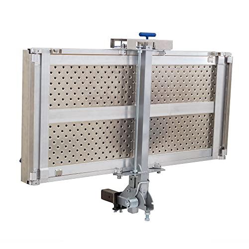 Silver Spring Tilt-A-Rack Premium Aluminum Scooter and Wheelchair Carrier, 350 lb. Weight Capacity, Platform Measures 52" L x 27-5/8" W, Integrated Hitch Adapter for Class III or IV 2" Hitches