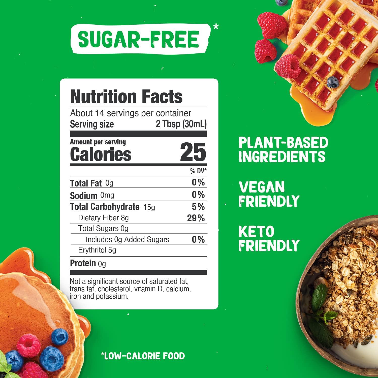 Pyure Pyure Organic Maple Flavored Syrup, Zero Sugar, 2 Net Carb, Gluten-Free, Plant-Based Maple Syrup for Vegan Keto Friendly Food, 14 Oz (Pack of 2)