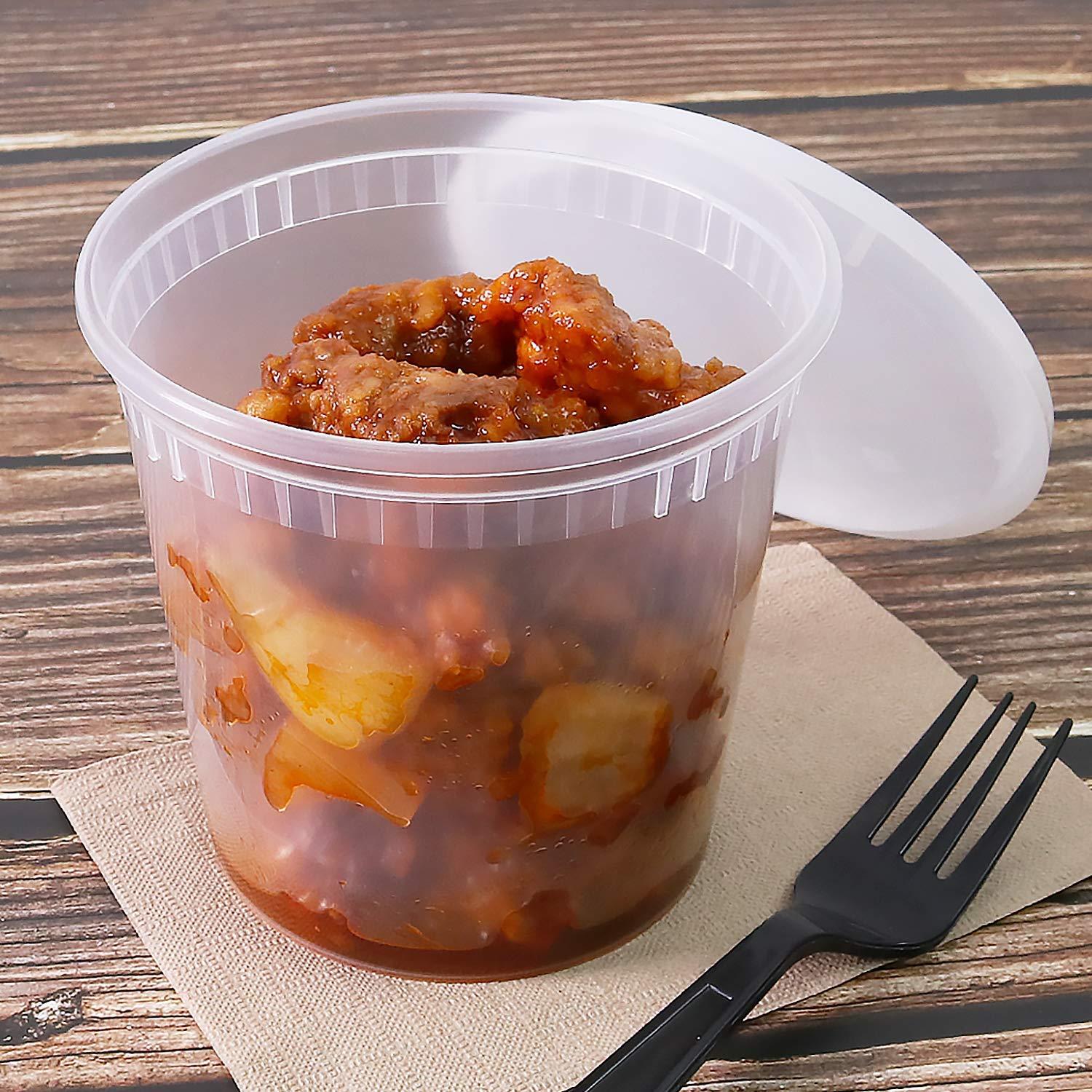 Karat Karat [24oz - 240 ct] Clear PP Injection Molded Round Deli Containers with Lids (FP-IMDC24-PP