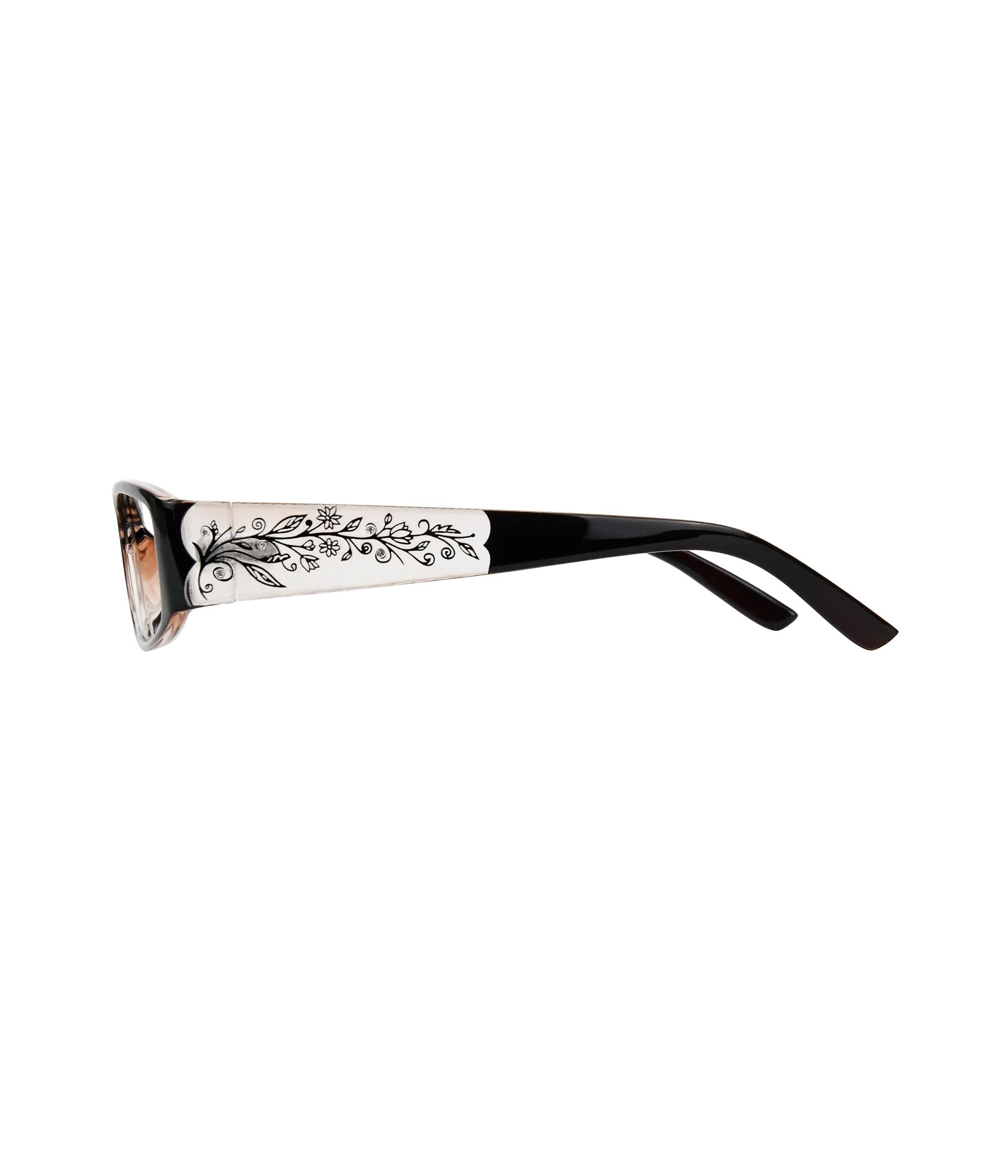 EYEBOGO EYEBOGO Olivia Stylish Reading Glasses for Women (Brown, 1.75)