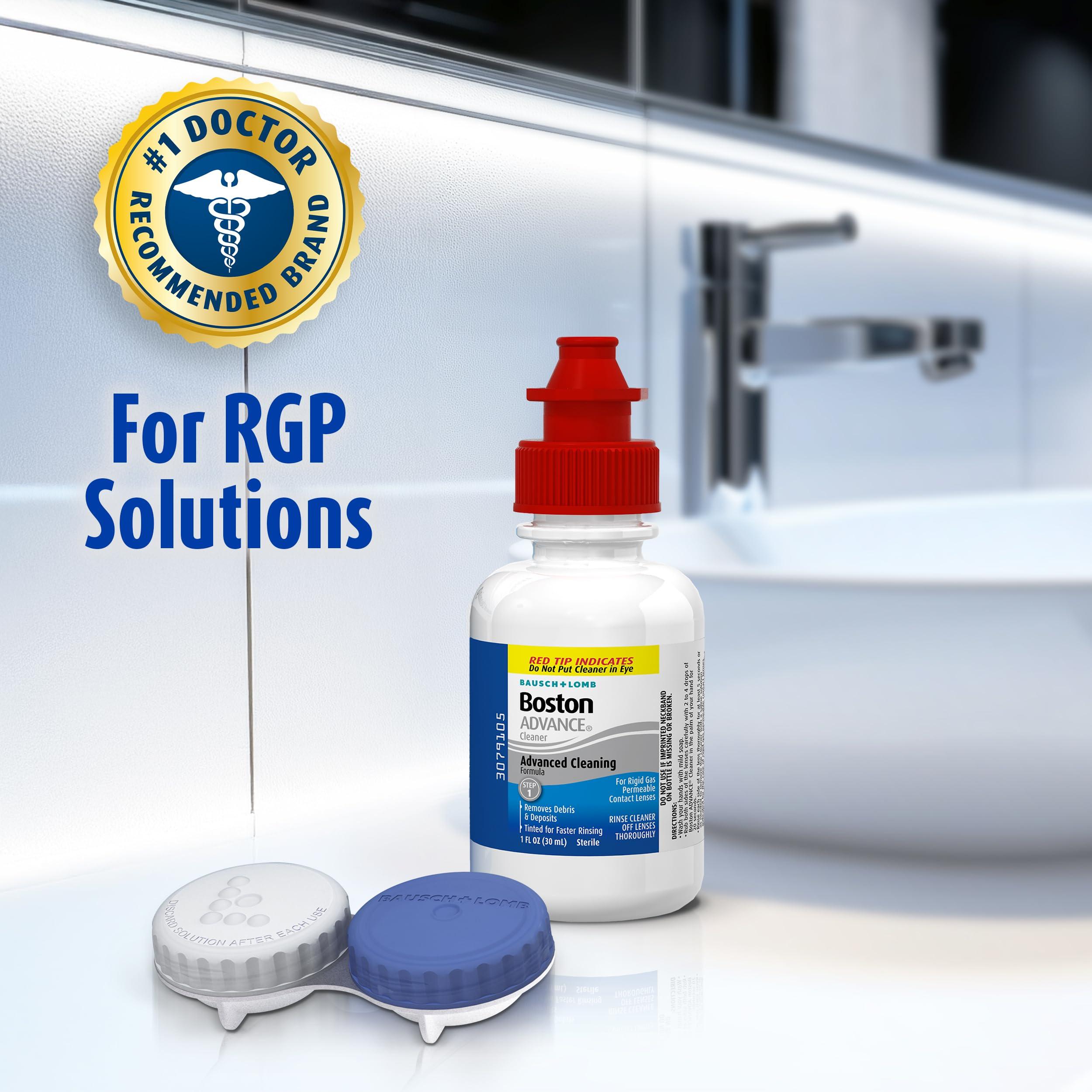 Boston Boston Advance Contact Lens Solution by Bausch+ Lomb, for Gas Permeable Contact Lenses, 1 Fl Oz (Packaging May Vary)