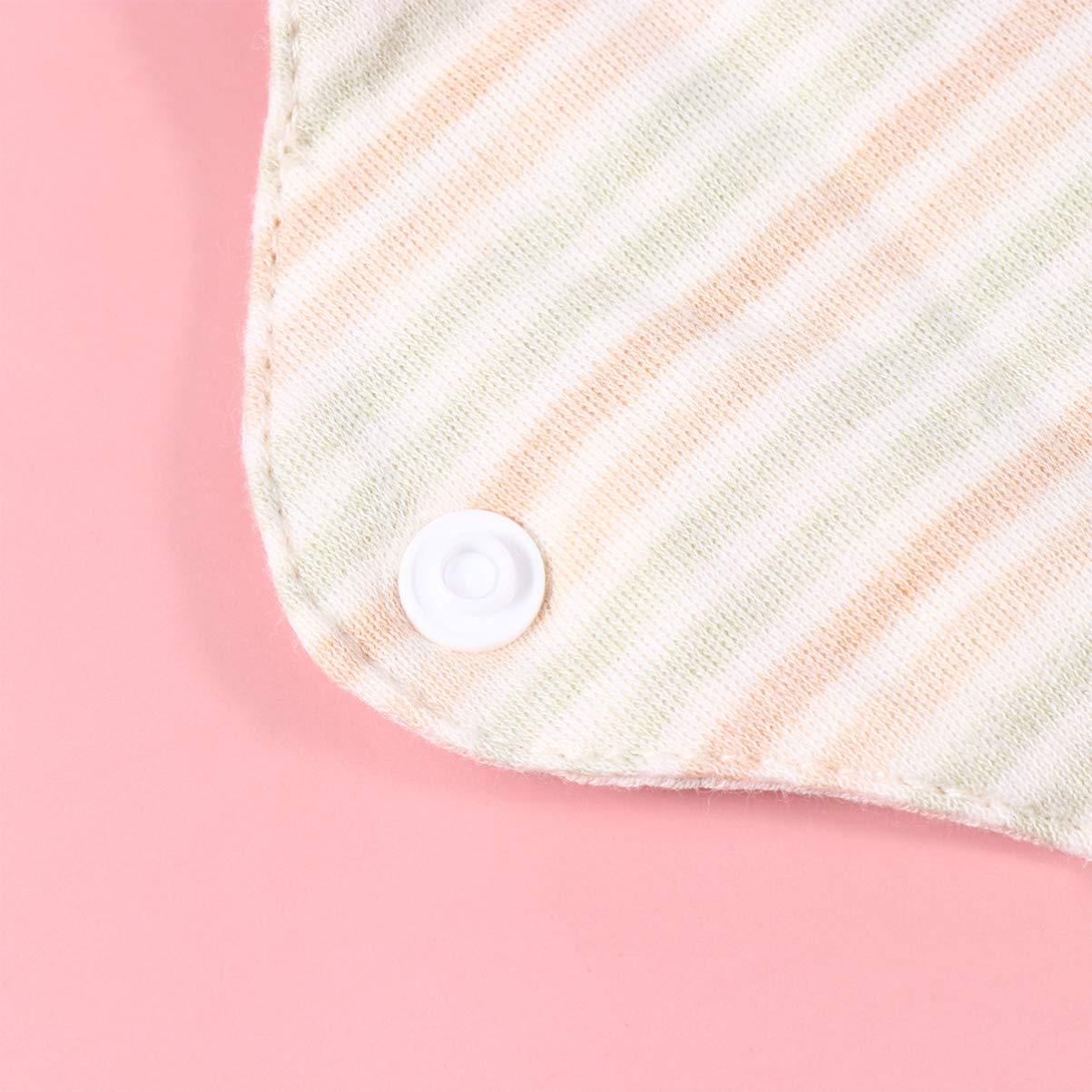 EXCEART 5pcs Reusable Pads Washable Cotton Mama Cloth Menstrual Pads Panty Liner Incontinence Napkins Towel for Women Lady Random Pattern