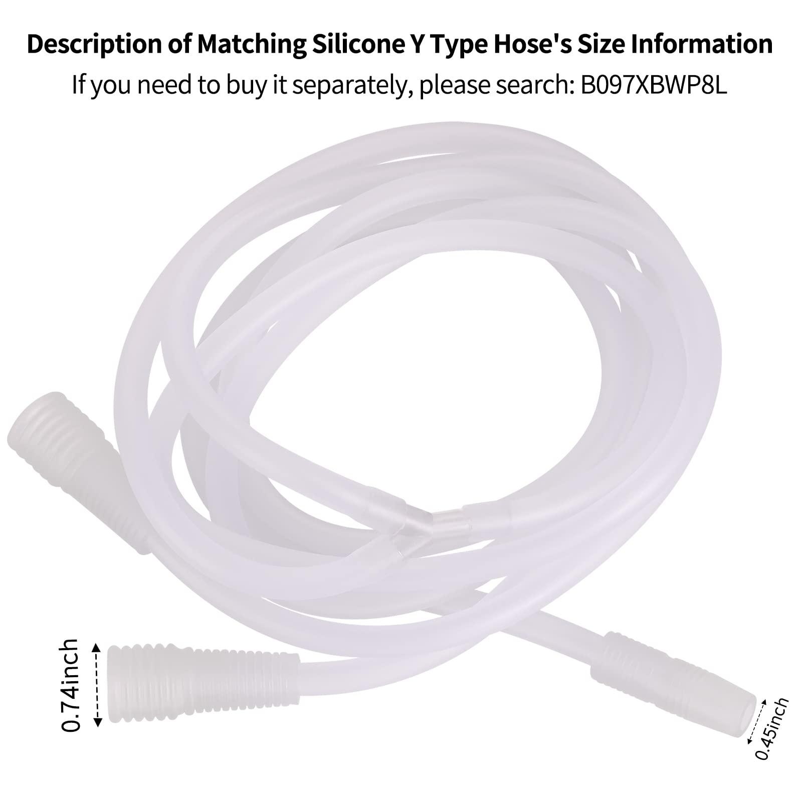 Meifuly Vacuum Cupping Machine Accessories, Meifuly Upgraded Premium 7.28inch Diameter Extra-Large Vacuum Therapy Machine Cups with Y Type Hose (1 Pair)