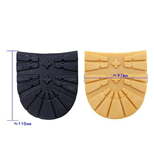 Generic 5 Pairs Shoes Rubber Half Sole and Heels,Soft Wearable Anti Slip Mute Soles DIY Shoes Repairs Accessories for Sports Shoes Leather Shoes Martin Boots (Brown Forefoot)