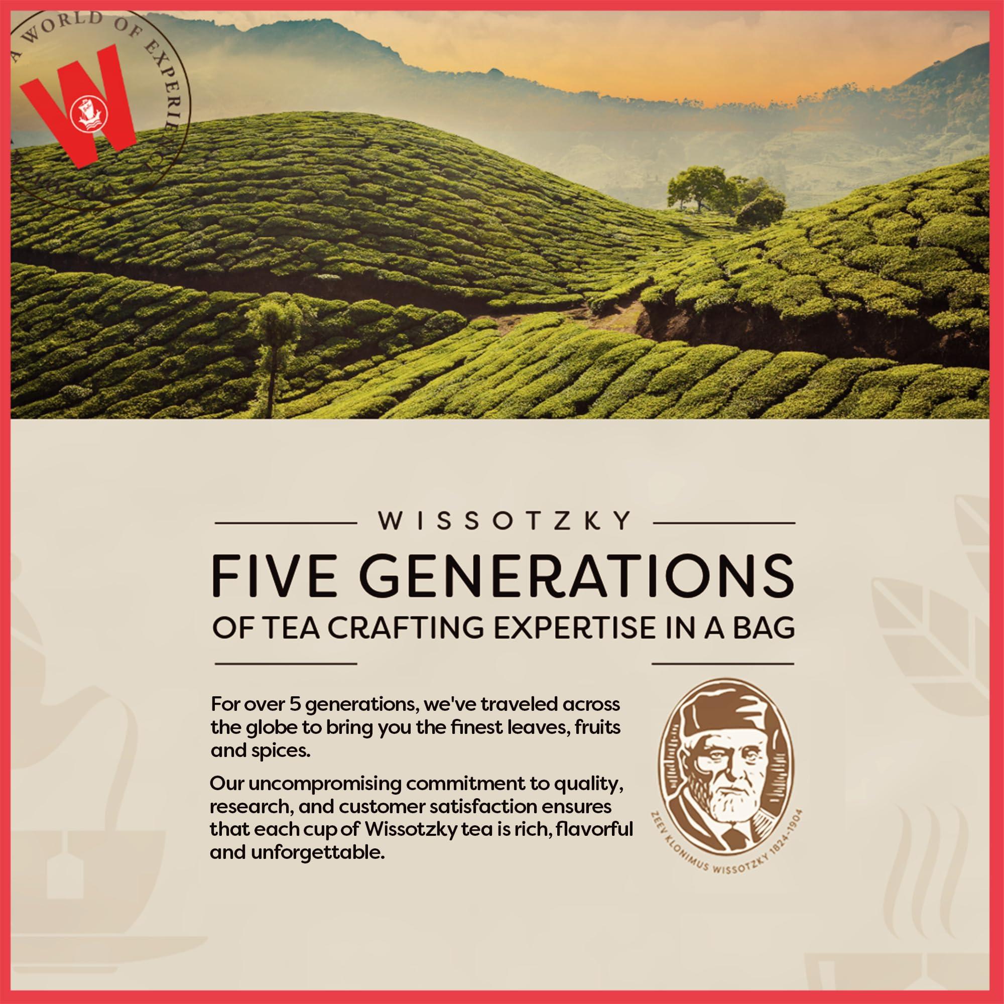 Wissotzky Tea Wissotzky Fruit Galore Herbal Tea, 20 Tea Bags | Caffeine Free Tea | Antioxidant Rich | Fruity Blend | Herbal Tea Bags