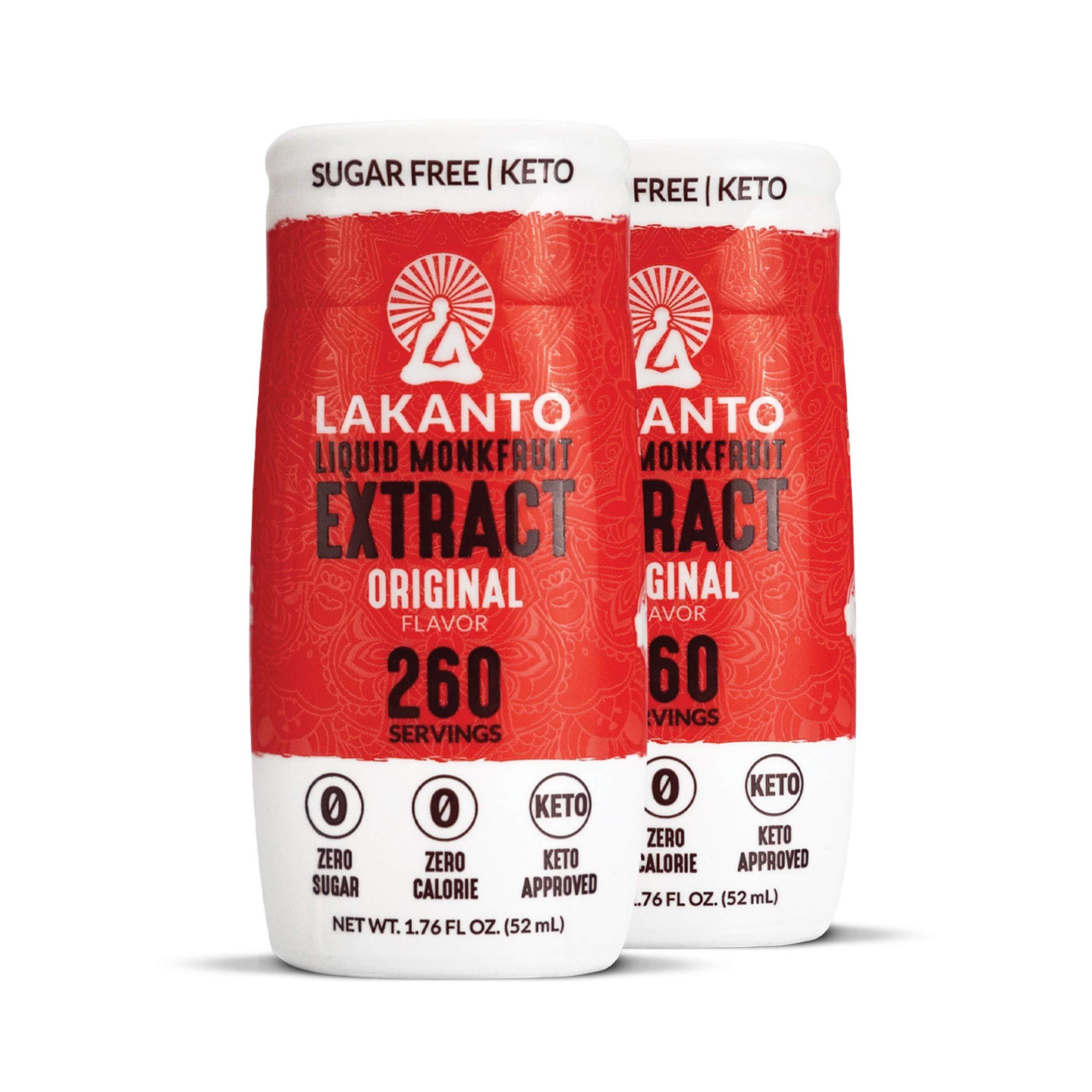 Lakanto Lakanto Liquid Monkfruit Extract Drops - Zero Calorie, Zero Sugar, Keto Drink Sweetener, Sugar Substitute, On the Go, Tea, Coffee, Water, Smoothies, Other Drinks (Original - 1.76 Fl Oz - Pack of 2)