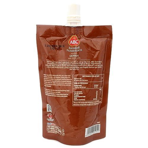 PT.Heinz ABC Indonesia ABC Sambal Nusantara Geprek, Indonesian Spicy Chili Sauce, Pouch 180g (Pack of 1)