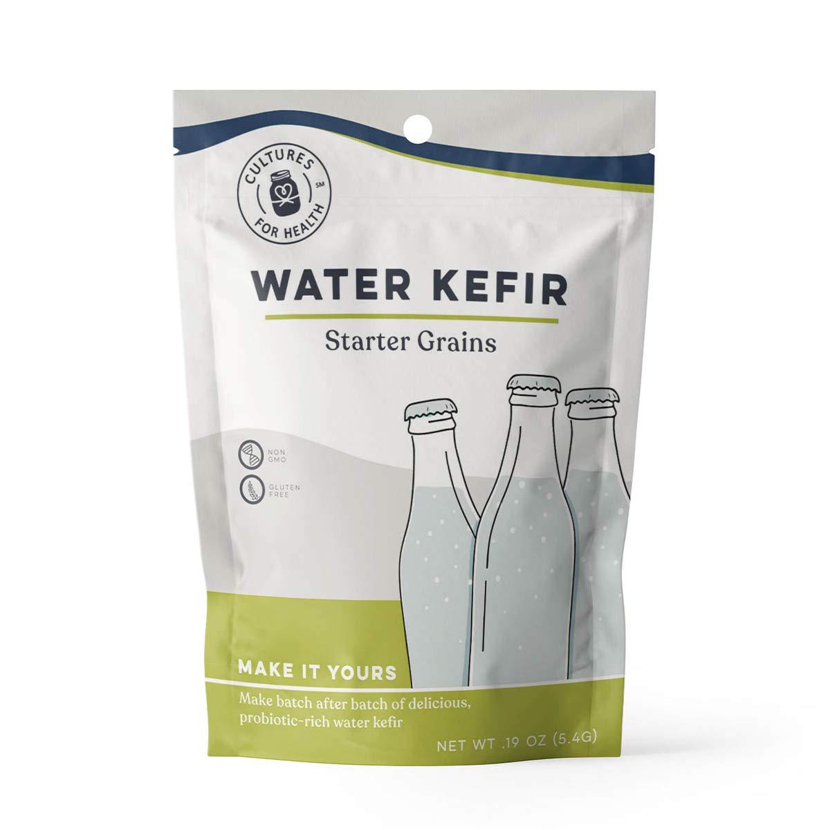 Cultures For Health Cultures for Health Water Kefir Grains | DIY Fermented Probiotic Drink for Stronger Gut Health | Heirloom Starter Makes Limitless Supply | Non-GMO Dairy Free Vegan Sparkling Water with Enzymes