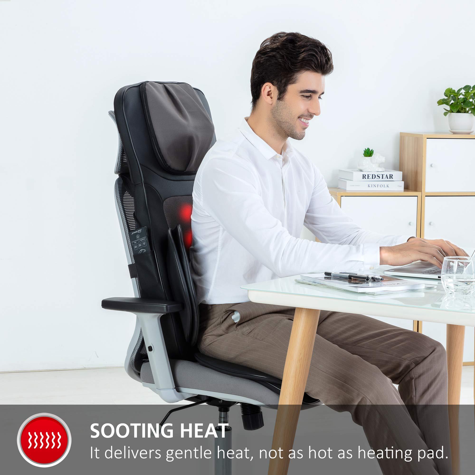 Snailax Snailax Shiatsu Neck and Shoulder Massager - Back Massager with Heat, Deep Kneading Electric Massage Pillow for Neck, Back, Shoulder,Foot,Body Mini Massage Gun