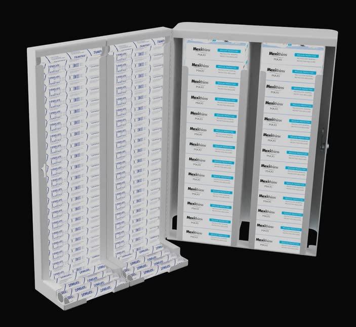 GG Golden Group INTERNATIONAL GG Golden Group International, Tampon & Sanitary Napkin Vending Dispenser, Steel Cabinet with Lock, Wall mountable, White Steel, SD9000WH