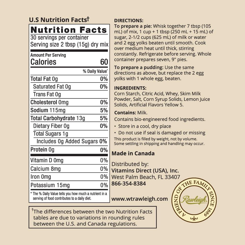 Rawleigh Rawleigh Lemon Pie Filling & Dessert Mix 16 oz / 454g - Pack of 12