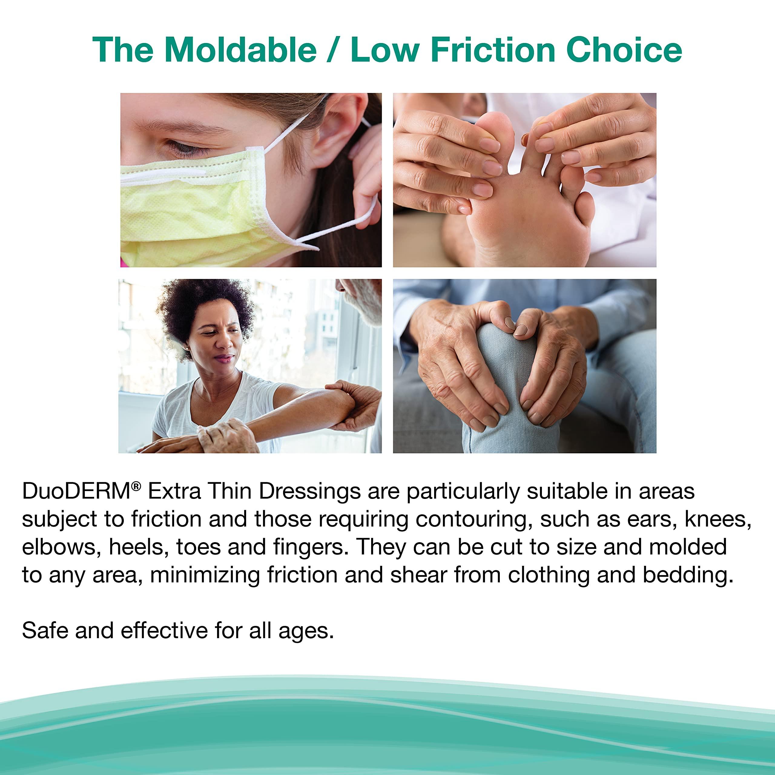 ConvaTec ConvaTec DuoDERM Signal CGF 4\"x4\" Hydrocolloid Tapered Edge Sterile Adhesive Dressing with Change Indicator for Exuding Wounds, Waterproof, Latex-Free, Flexible, Square, Beige, 5ct Box