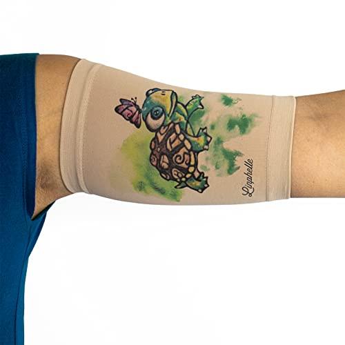 Linphelle Linphelle Coverpicc - Upper Arm Cover for Picc Line, Soft Microfiber Arm Sleeve, Ideal for Picc Line, Glucose Sensor, Tattoo or Wounds, Turtle, Size X-Large