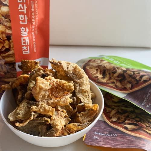 Daelim comprehensive food JAYEON GONGYU Korean Pollack Chips (Spicy) - Variety chips | Variety chips snack packs | Chips & Crisps