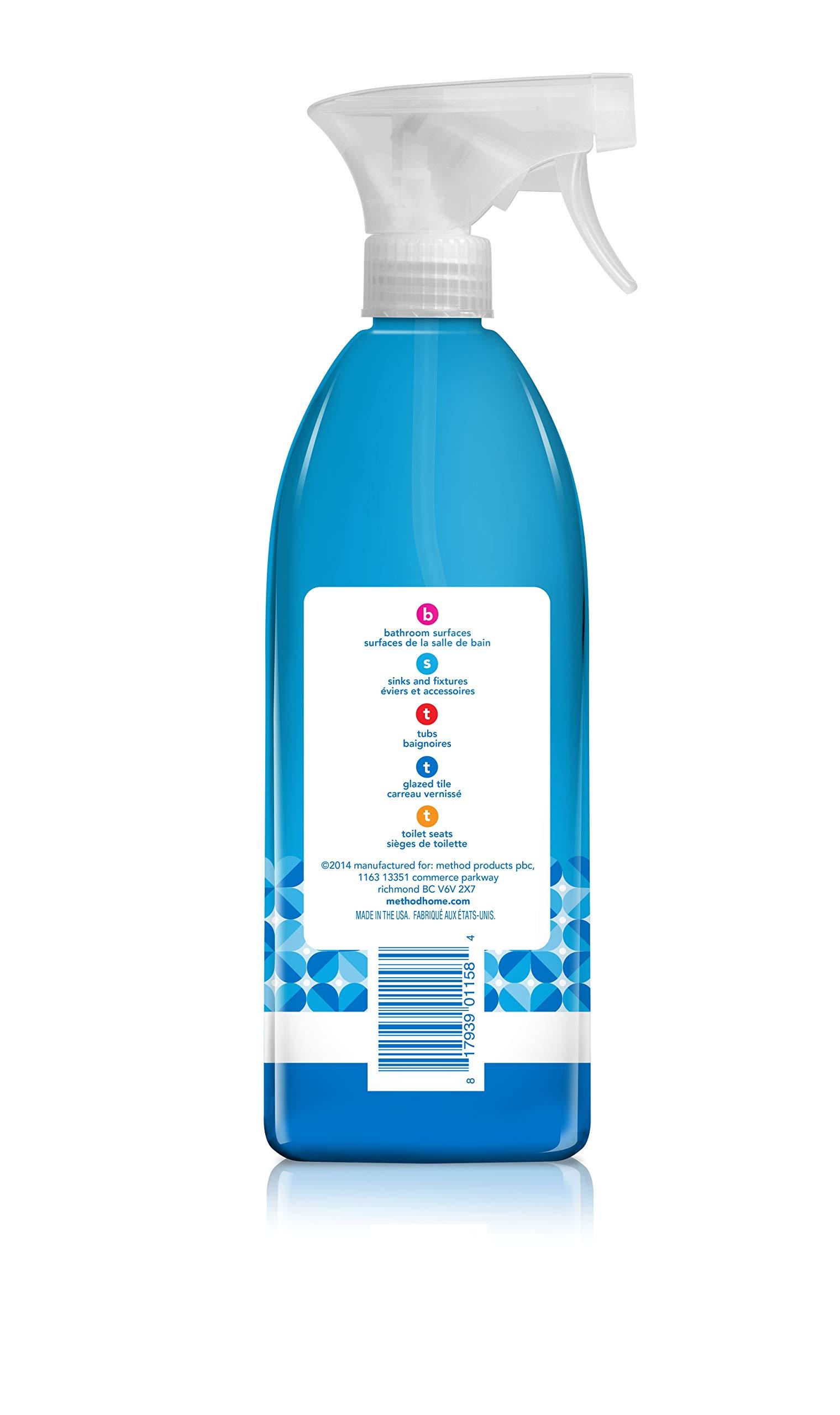 Method Method Antibacterial Bathroom Cleaner, Spearmint, Removes Mold + Mildew stains, 28 Fl Oz