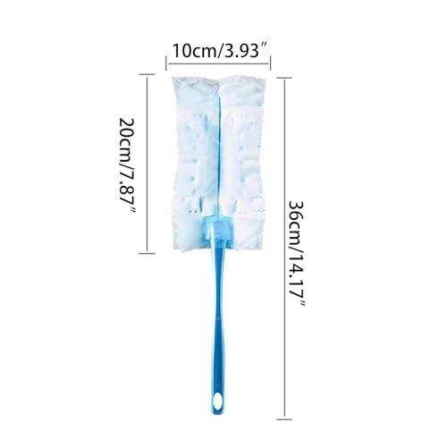 Ldbuejiaja Electrostatic Dust Duster Dust Remover FluffysFiber Brush Head Air-Condition Feather Duster Household Desk Cleaning Tool Washable Cleaner Wand Easy to Use Handle Fine Particle Fiber