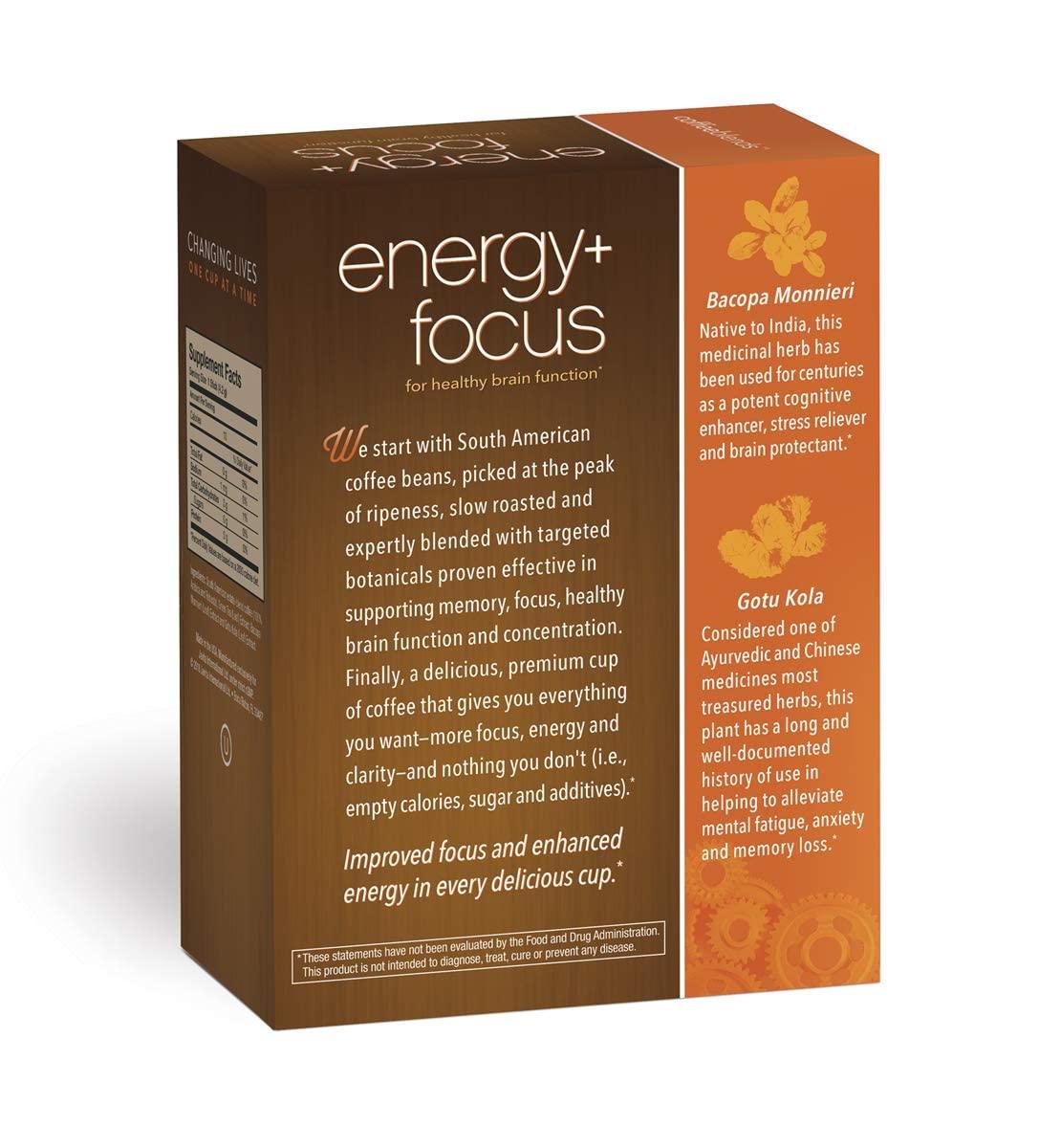 Javita Javita Energy + Focus Instant Coffee Packets, 100% South American Arabica & Robusta Blend, plus Herbs for Clarity, Energy, & Focus, Keto, Dieters Drink, 3 boxes of 24 (4.2g) sticks