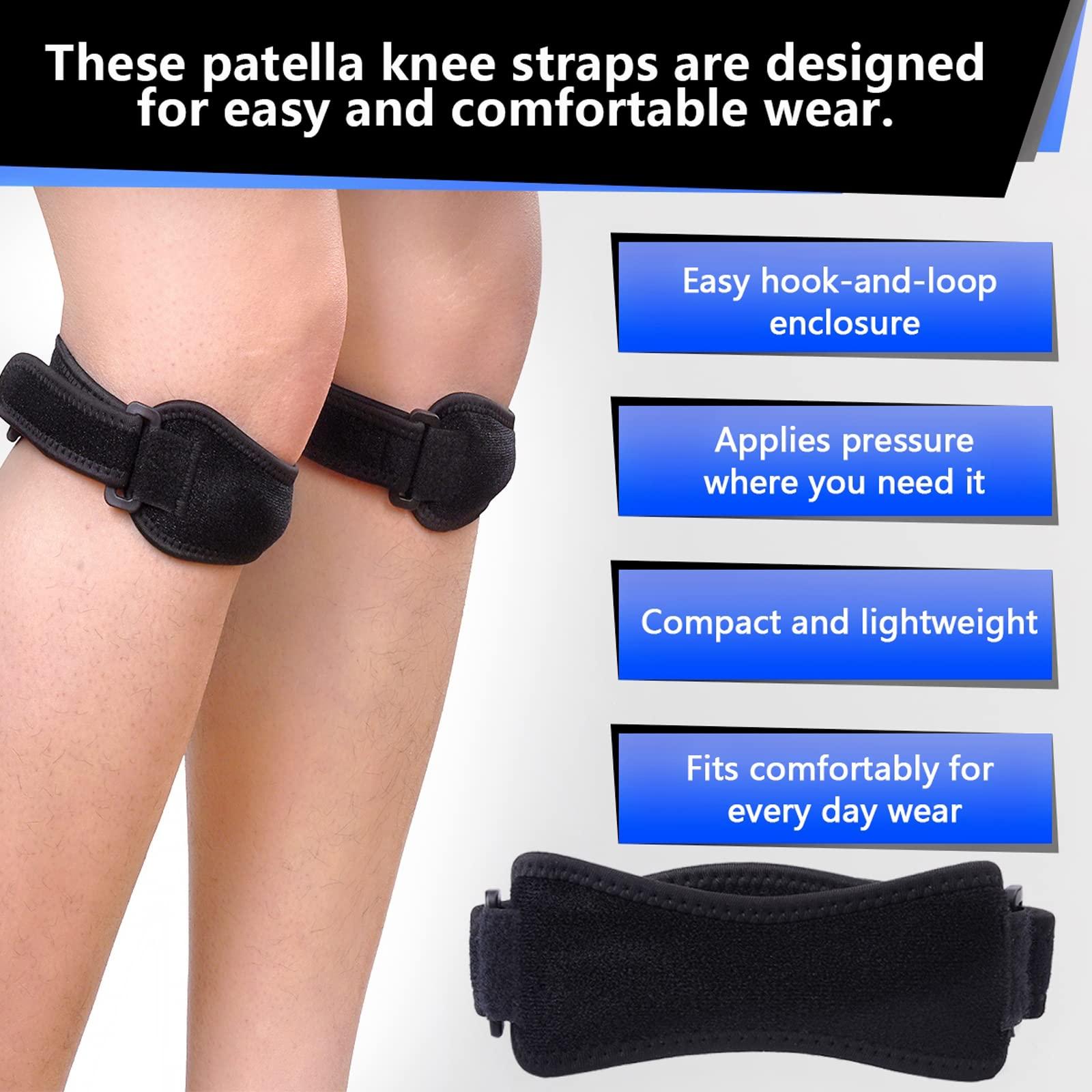 EMICUTE EMICUTE Patellar Tendon Knee Strap, Adjustable Knee Braces for Knee Pain Relief, Support for Weightlifting, Running, Workouts