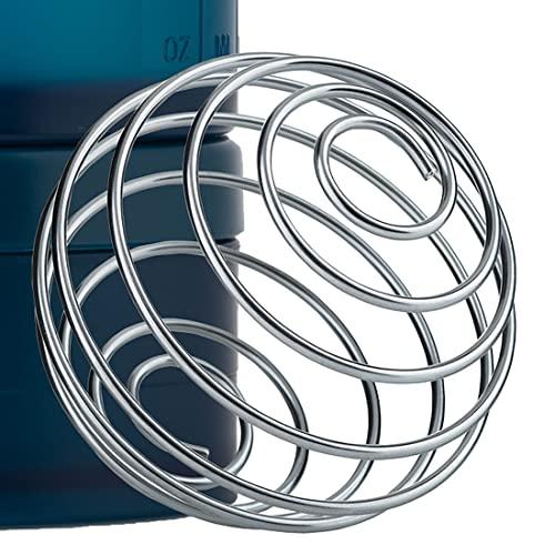 BlenderBottle BlenderBottle Shaker Bottle with Pill Organizer and Storage for Protein Powder, ProStak System, 22-Ounce, Ocean Blue