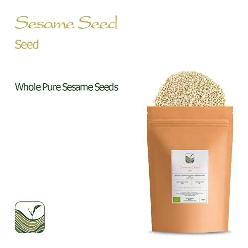 Valley of Tea Sesame Seed White Organic Quality - Raw and Shelless - Organic Sesame Seeds Raw Sesame Seeds Organic Sesam Sesame White Seeds White Sesame Seed Raw Sesame Seed Organic Raw Sesamese Seeds
