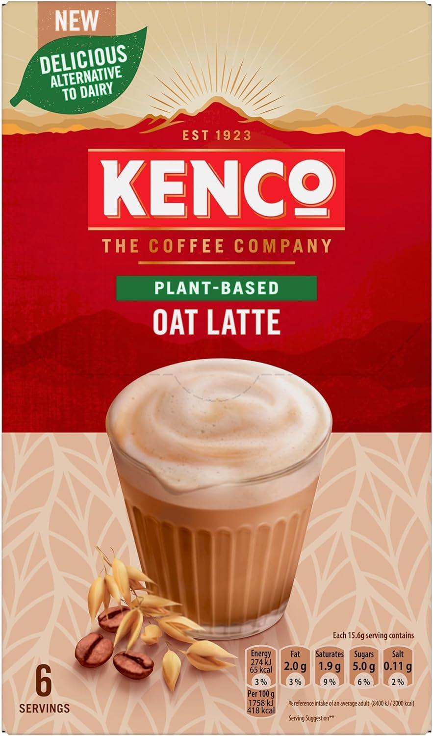 Kenco Kenco Instant Coffee Sachets Pick Any 6 packs from 9 Blend Inc: Almond Latte, Vanilla Latte, Oat Latte, Baileys Latte, Cappuccino, Flat White, ICED HOT salted Caramel Latte Etc.