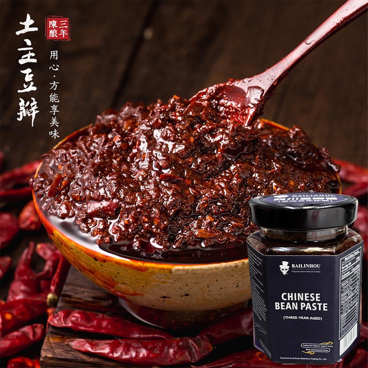 Leshan Tuzhu condiment Co., Ltd. (THREE-YEAR AGED) Sichuan Broad Bean Paste 15.87oz/450g, Premium Chinese Pixian Doubanjiang Chili Paste - ORIGINAL IMPORTED from China