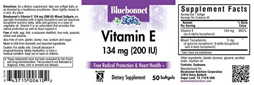 BlueBonnet BlueBonnet Vitamin E 200 IU Mixed Softgels, 50 Count