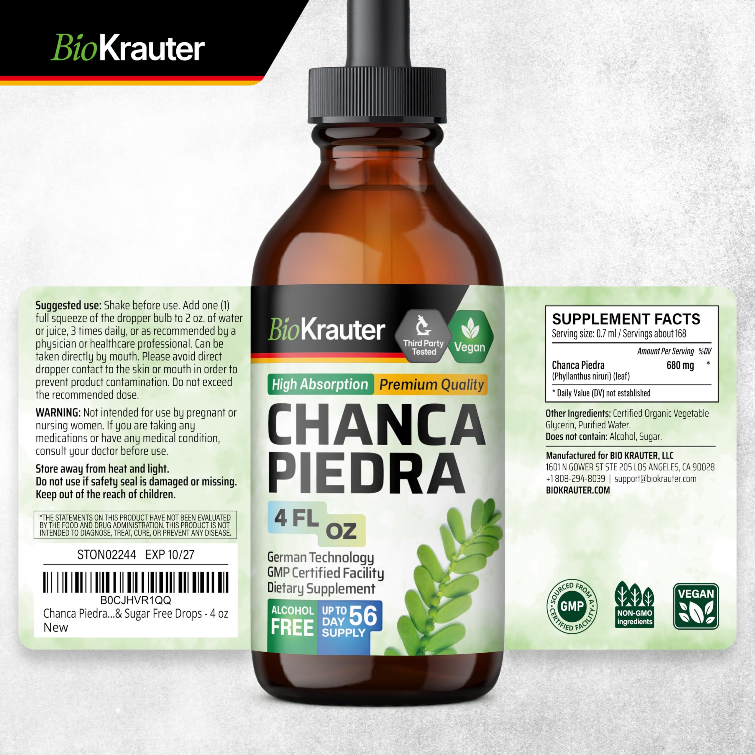 BIO KRAUTER BIO KRAUTER Chanca Piedra 250 Capsules & Chanca Piedra Tincture 4 Fl. Oz.