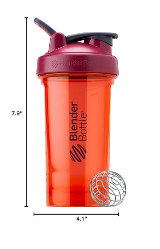 BlenderBottle BlenderBottle Shaker Bottle Pro Series Perfect for Protein Shakes and Pre Workout, 24-Ounce, Coral
