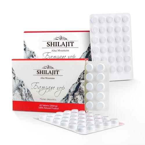Siberian Green Altai Shilajit 120 Tablets Mountain Balsam Label - Original Altai Siberian 100% Pure Fulvic Acid and Trace Minerals