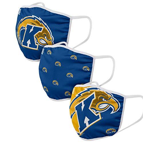 FOCO Kent State Golden Flashes NCAA Face Cover - Adult - 3 Pack