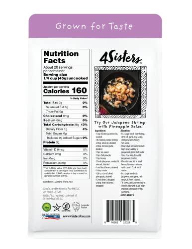 4Sisters 4Sisters - Premium Long Grain Aromatic Jasmine White Rice - Sustainably Grown - Women Owned - Farm to Table - 2lb