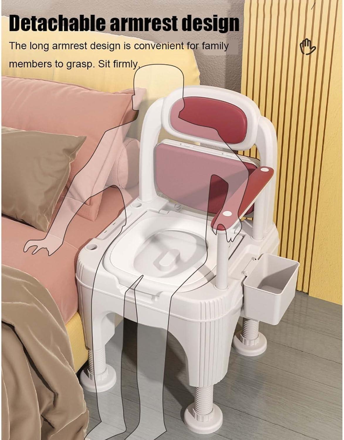 UNbit UNbit Commode Toilet Chair Bedside Toilet Household Movable Toilet with Armrests, Adjustable Bedside Commode Chair,for Seniors, Handicap,Disabled and Pregnant WEWYQSJXBXF-4328(Color:A,Size:)