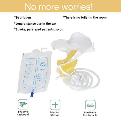 Wytino Urine Catheter Bags, Silicone Urine Collector Wearable Urinal System Can Prevent Backflow-No Spill, No Smell,No Mess (Women Normal Type)