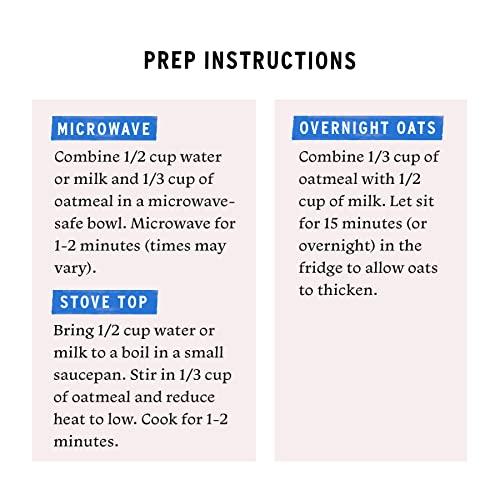 purely elizabeth Purely Elizabeth, Blueberry Walnut, Superfood Oatmeal Pouch 8oz (8oz Bag), Collagen, Gluten-Free, Organic Oats