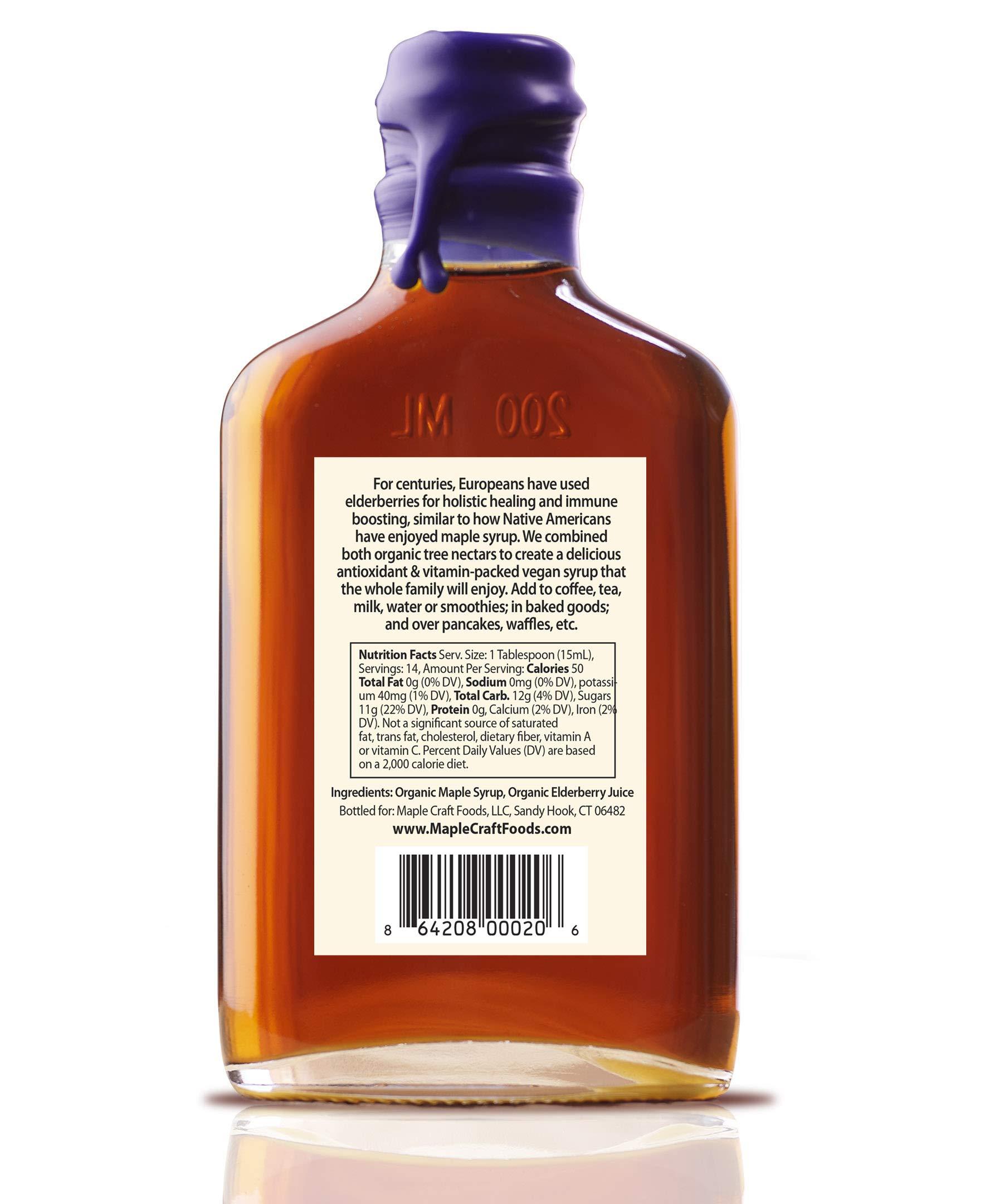 Maple Craft Elderberry Maple Syrup (200ml), Pancakes, Waffles, Cocktails, Flavor Marinades