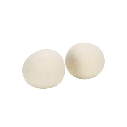 Woolite WOOLITE Reusable Wool Laundry Dryer Balls, Cuts Drying Time in Half, Natural Fabric Softener, Reduces Clothing Wrinkles, Eco-Friendly, Money Saver, 2-Pack