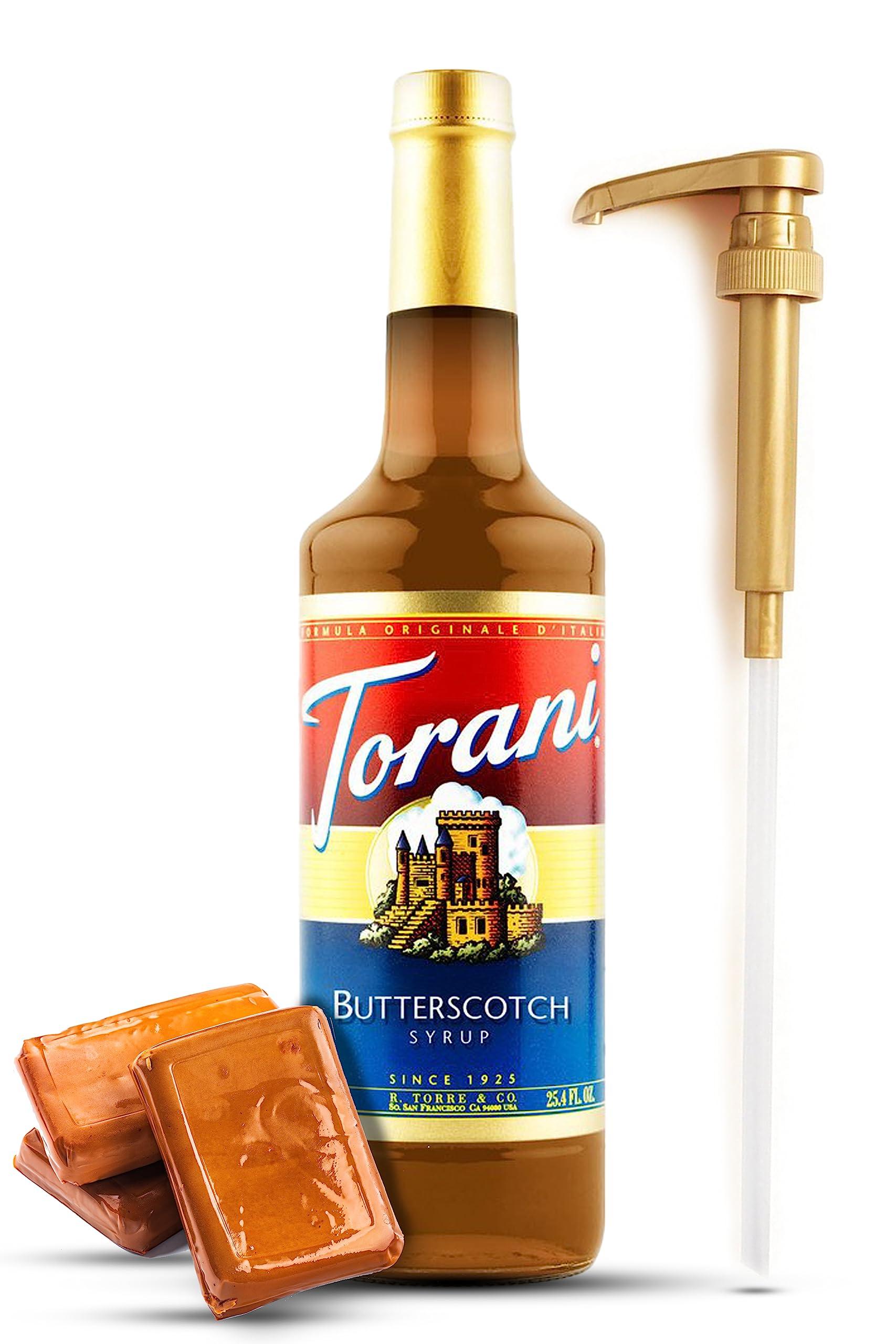 Fresh Finest Butterscotch Syrup for Coffee 25.4 Ounces Coffee Syrups and Flavors with Fresh Finest Syrup Dispenser