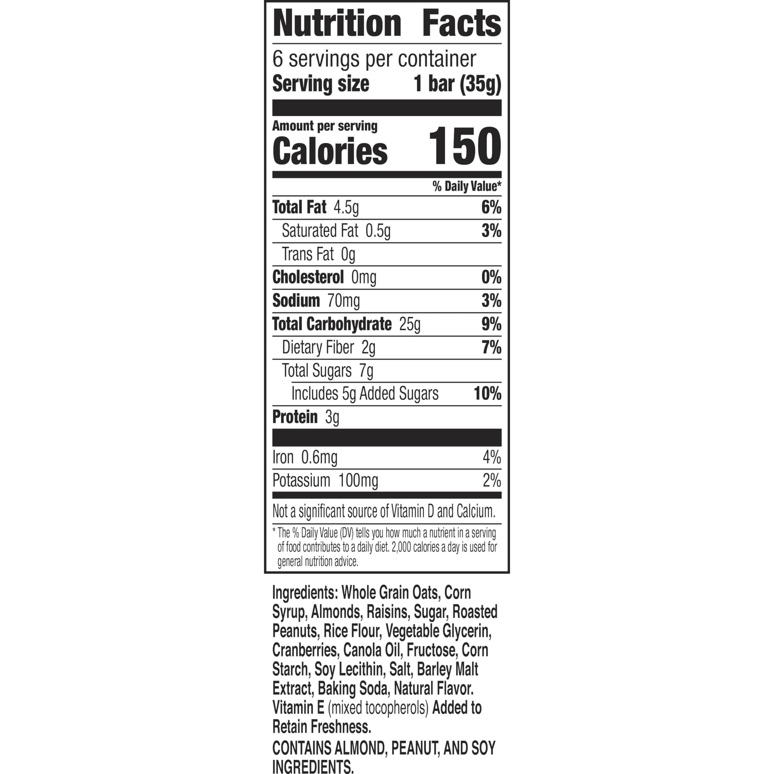 Nature Valley Nature Valley Chewy Fruit and Nut Granola Bars, Trail Mix, 6 Bars, 7.4 OZ (Pack of 12)