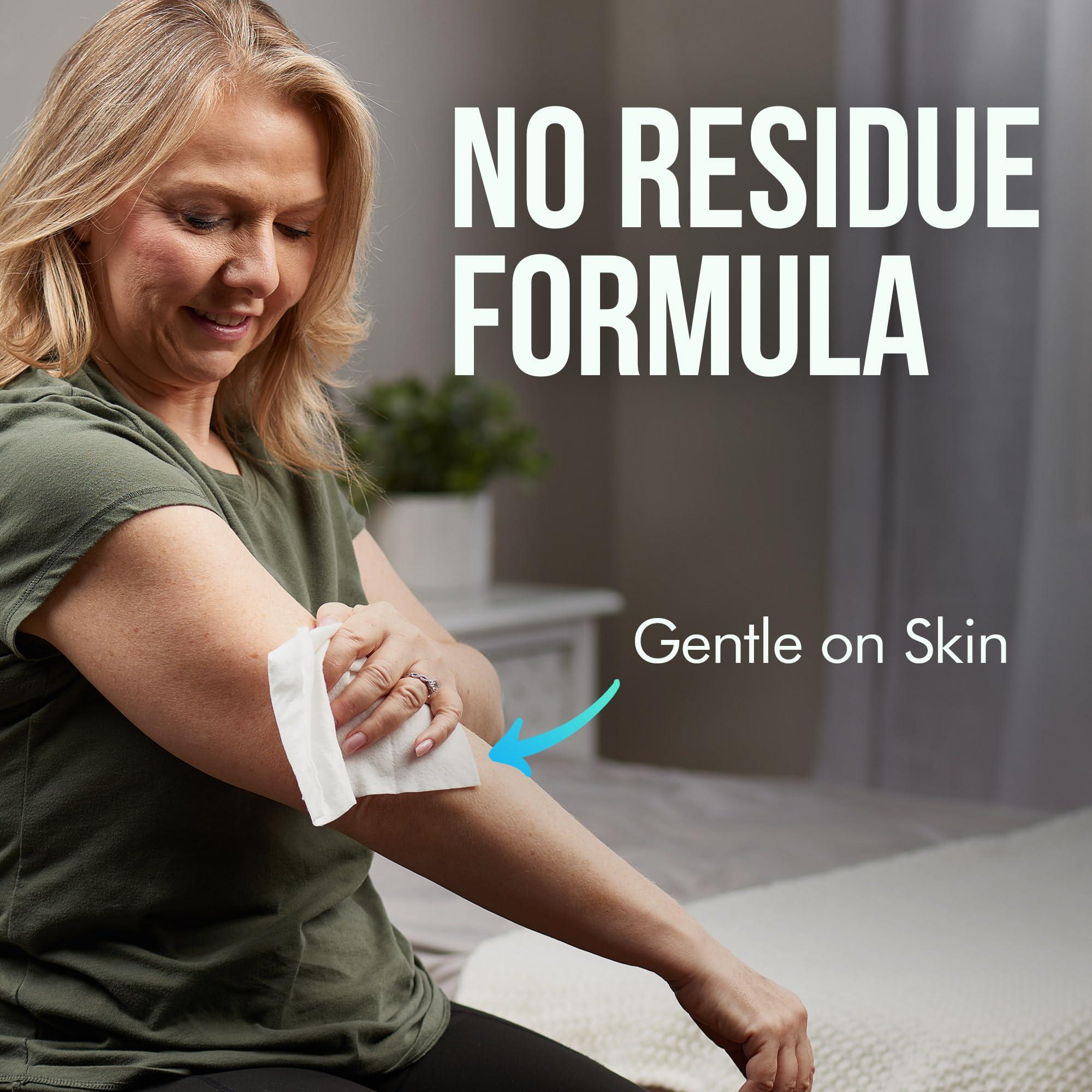 Scrubzz Extra Large Bath Wipes for Adults Bathing No Rinse - 40 Disposable Body Cleansing Wipes for Men, Women & Elderly - Great for Gym, Camping, Post Surgery - Shower Wipes