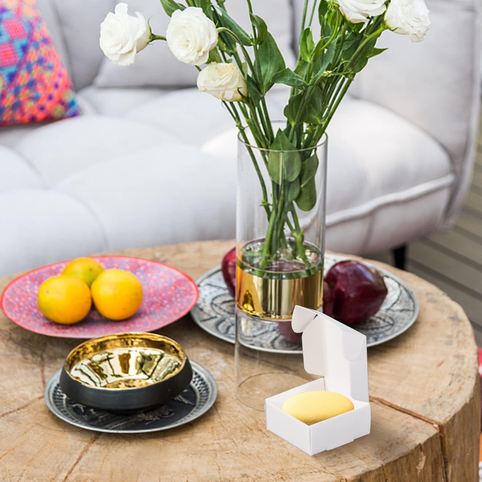 Sdootjewelry Sdootjewelry Small Gift Boxes, 1.57 1.57 0.98 Kraft Gift Boxes Bulk, 100 Pack Ring Boxes Bulk, Small Cardboard Boxes for Jewelry Packaging, White