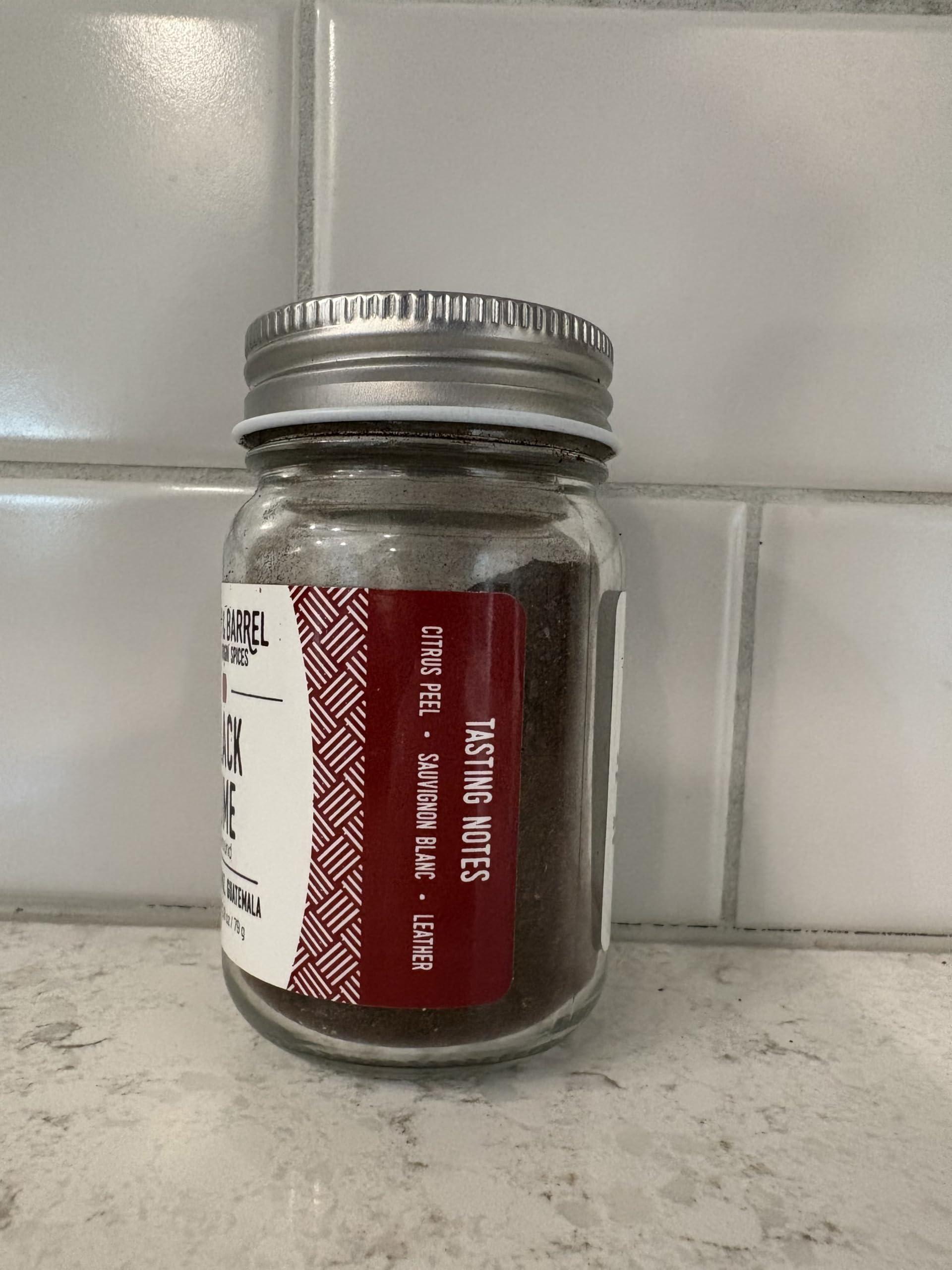 Burlap & Barrel Burlap & Barrel - Ground Black Lime - As seen on Shark Tank! Tart and Savory Great for Roasted Meats, Veggies, Stews, Kebabs - Great Alternative to Makrut Leaf in Recipies - 2.8oz Glass Jar