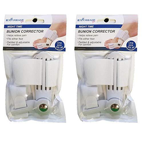 Extreme Fit Extreme Fit Orthopedic Bunion Corrector for Women and Men (2-Pack) – Adjustable, Soft-Comfort Hammer Toe Straightener Hammer Toe Corrector for Women and Men – Breathable, Medical-Grade Bunion Splint