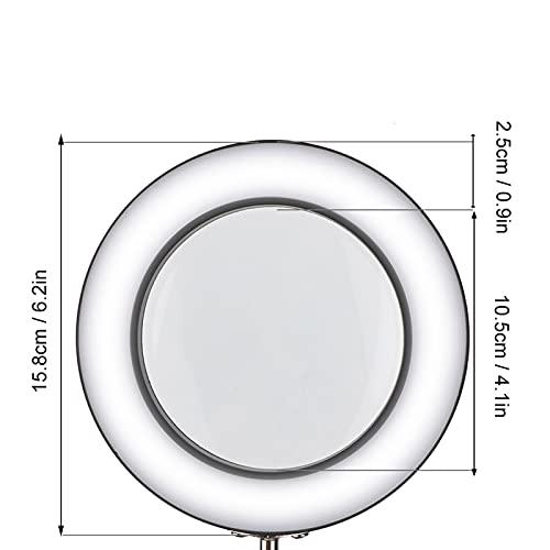 ANGGREK Magnifying Glass lamp, Dimmable Magnifying Lamp Adjustable Swing Arm Lighted Magnifier Desk Lamp USB Desktop Magnifying Glass Lamp Tattoo can be Folded for Repair, Crafts, Close Work