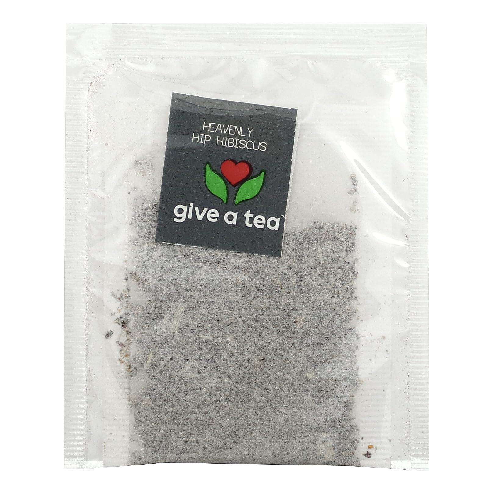 NOW NOW Give a Tea®, Heavenly Hip Hibiscus™, Hibiscus Herbal Punch Tea, Everyday Wellness with the Refreshing Punch of Hibiscus Flowers, Caffeine Free, 24 Tea Bags