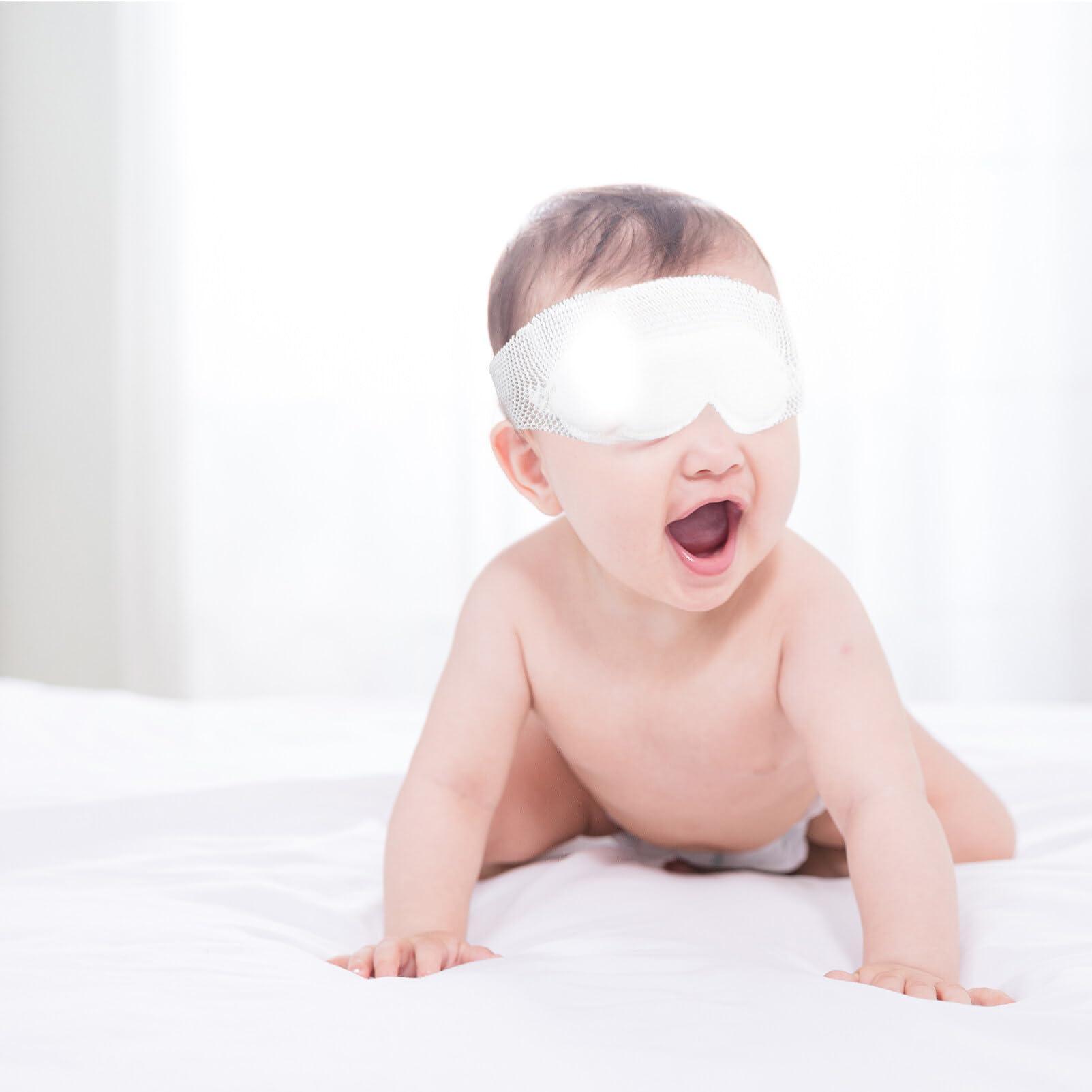 Healifty Healifty Baby Eye mask Eye mask for Eye Blindfold Baby Sleeping Eye mask Eye mask Baby for Infants Cute Eye mask Night Eye White Face mask Cotton Anti-Blue Light Newborn